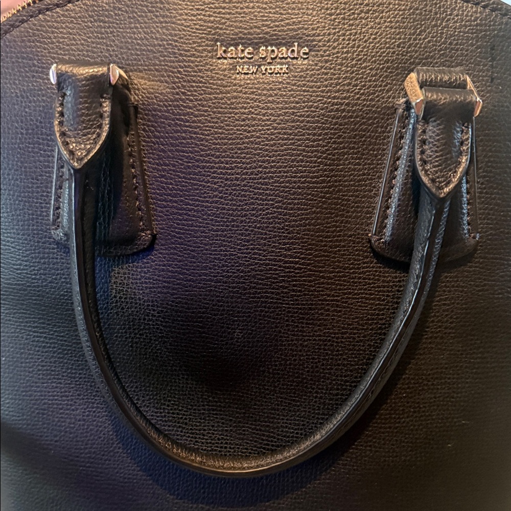 kate spade black Pebbled Leather Satchel